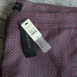 🔖 NWT Talbots Heritage Diamond Geometric Print Straight-Leg Dress Pants - 14 P